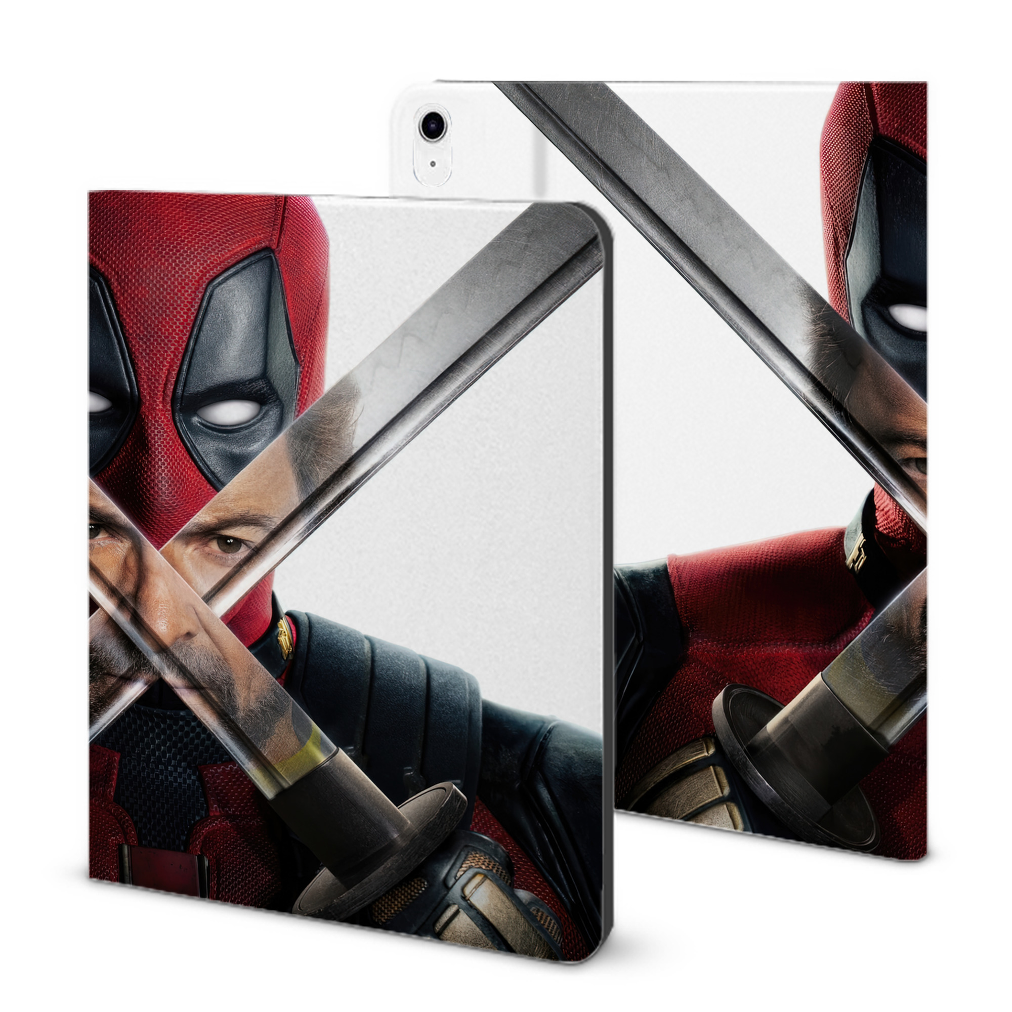 （画像用） Deadpool デッドプール IPad ケース ブック型 PUレザー TPU 耐衝撃 軽量 薄型 ペン収納なし 全面保護 IPad 各モデル対応